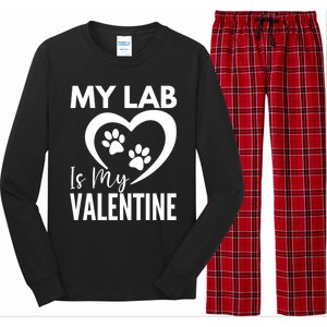 Black Yellow Chocolate Lab Is My Valentine's Day Labrador Cool Gift Long Sleeve Pajama Set