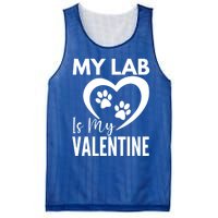 Black Yellow Chocolate Lab Is My Valentine's Day Labrador Cool Gift Mesh Reversible Basketball Jersey Tank