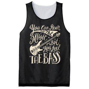 Bassist You Can Hear The Music But You Feel The Bass Guitar  Mesh Reversible Basketball Jersey Tank