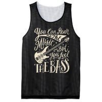 Bassist You Can Hear The Music But You Feel The Bass Guitar  Mesh Reversible Basketball Jersey Tank