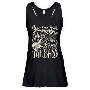 Bassist You Can Hear The Music But You Feel The Bass Guitar Ladies Essential Flowy Tank