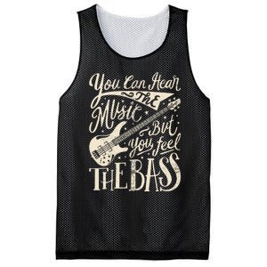 Bassist You Can Hear The Music But You Feel The Bass Guitar Mesh Reversible Basketball Jersey Tank