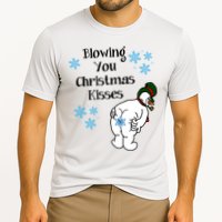 Blowing You Christmas Kisses Funny Snowman Cooling Performance Crew T-Shirt