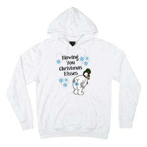 Blowing You Christmas Kisses Funny Snowman Hoodie