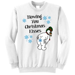 Blowing You Christmas Kisses Funny Snowman Sweatshirt