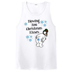 Blowing You Christmas Kisses Funny Snowman PosiCharge Competitor Tank