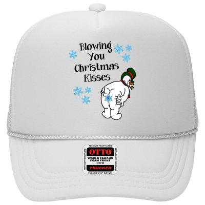 Blowing You Christmas Kisses Funny Snowman Trucker Hat