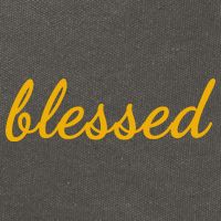 Blessed Yellow Christian Cotton Canvas Backpack