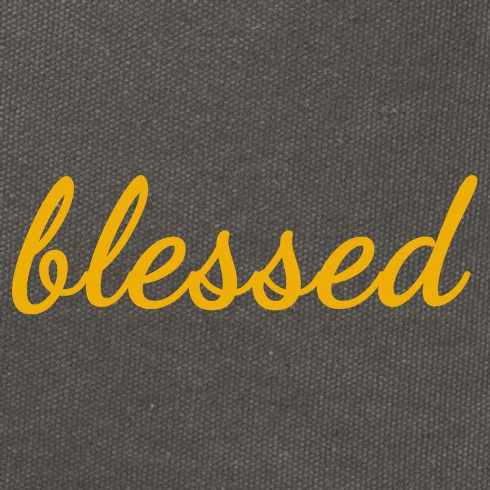 Blessed Yellow Christian Cotton Canvas Backpack