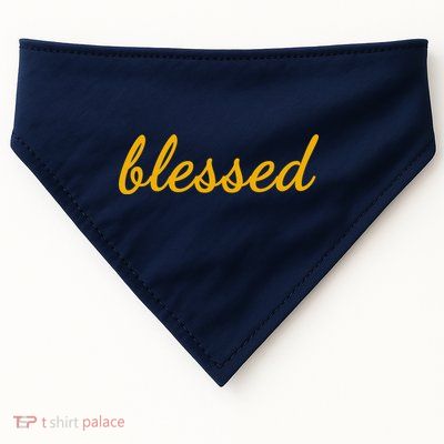 Blessed Yellow Christian USA-Made Doggie Bandana