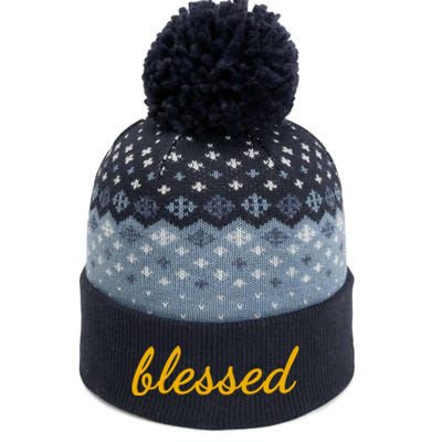 Blessed Yellow Christian The Baniff Cuffed Pom Beanie