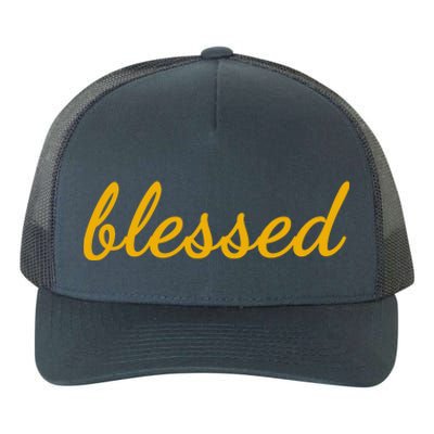 Blessed Yellow Christian Yupoong Adult 5-Panel Trucker Hat