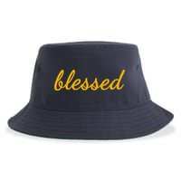 Blessed Yellow Christian Sustainable Bucket Hat