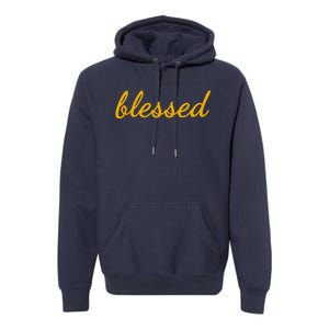 Blessed Yellow Christian Premium Hoodie