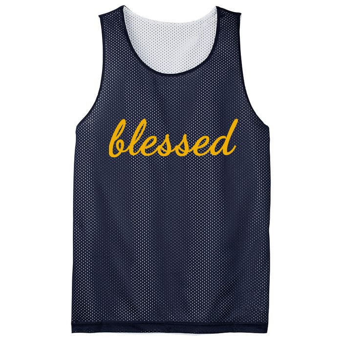 Blessed Yellow Christian Mesh Reversible Basketball Jersey Tank