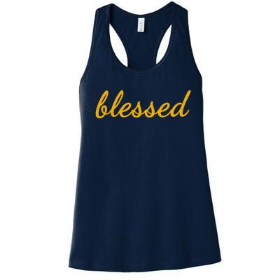 Blessed Yellow Christian Women's Racerback Tank