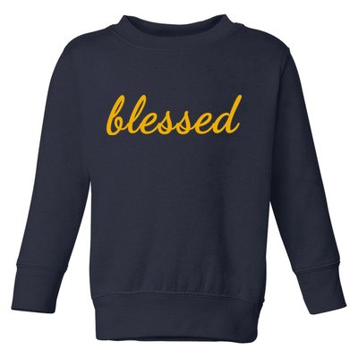 Blessed Yellow Christian Toddler Sweatshirt