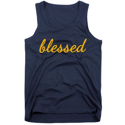 Blessed Yellow Christian Tank Top
