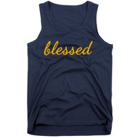 Blessed Yellow Christian Tank Top