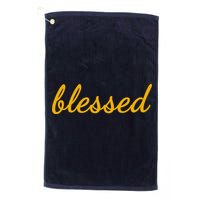 Blessed Yellow Christian Golf Towel