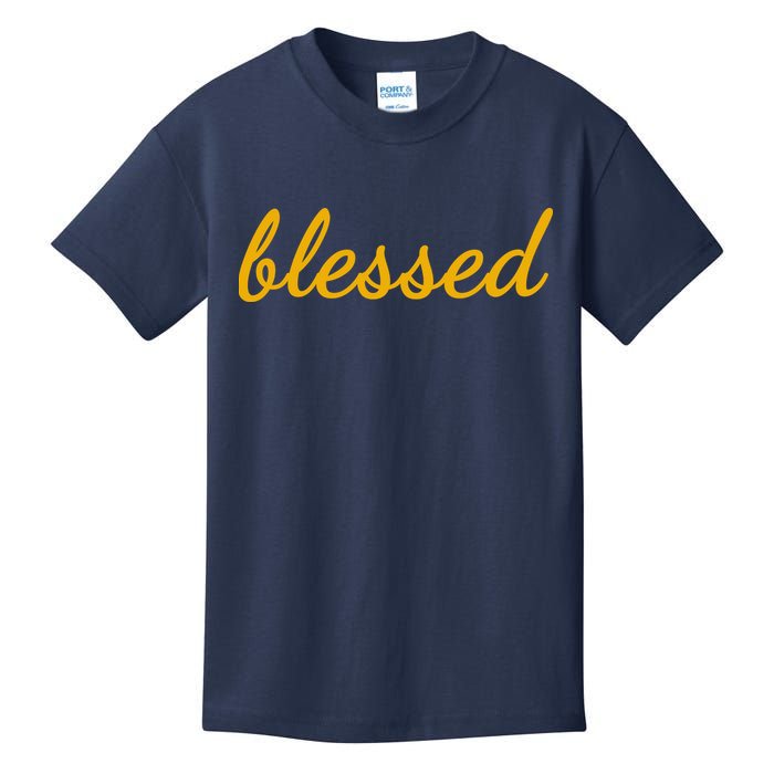 Blessed Yellow Christian Kids T-Shirt