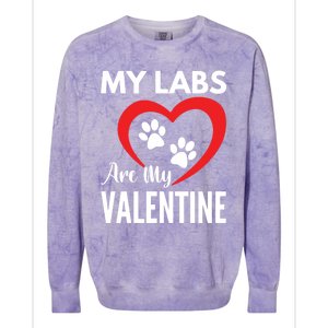 Black Yellow Chocolate Lab Are My Valentine's Day Labrador Gift Colorblast Crewneck Sweatshirt