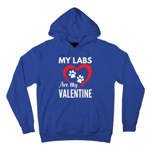 Black Yellow Chocolate Lab Are My Valentine's Day Labrador Gift Hoodie