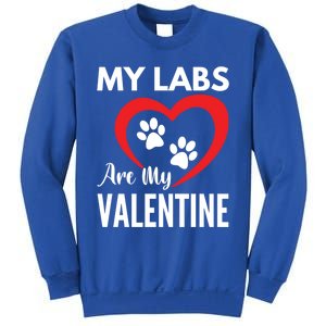 Black Yellow Chocolate Lab Are My Valentine's Day Labrador Gift Sweatshirt