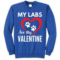 Black Yellow Chocolate Lab Are My Valentine's Day Labrador Gift Sweatshirt