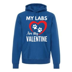 Black Yellow Chocolate Lab Are My Valentine's Day Labrador Gift Premium Hoodie