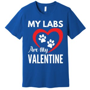 Black Yellow Chocolate Lab Are My Valentine's Day Labrador Gift Premium T-Shirt