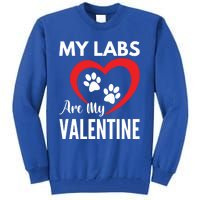 Black Yellow Chocolate Lab Are My Valentine's Day Labrador Gift Tall Sweatshirt