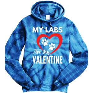 Black Yellow Chocolate Lab Are My Valentine's Day Labrador Gift Tie Dye Hoodie