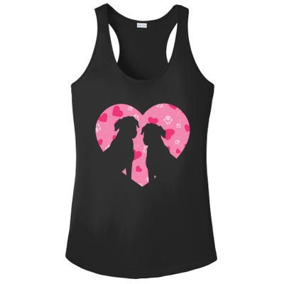 Black Yellow Chocolate Lab Heart Valentine's Day Labrador Cool Gift Ladies PosiCharge Competitor Racerback Tank