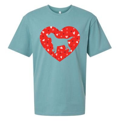 Black Yellow Chocolate Lab Heart Valentine's Day Labrador Meaningful Gift Sueded Cloud Jersey T-Shirt