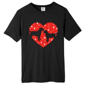 Black Yellow Chocolate Lab Heart Valentine's Day Labrador Gift Tall Fusion ChromaSoft Performance T-Shirt