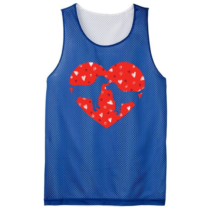 Black Yellow Chocolate Lab Heart Valentine's Day Labrador Gift Mesh Reversible Basketball Jersey Tank