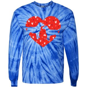 Black Yellow Chocolate Lab Heart Valentine's Day Labrador Gift Tie-Dye Long Sleeve Shirt