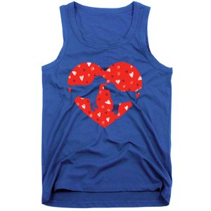 Black Yellow Chocolate Lab Heart Valentine's Day Labrador Gift Tank Top