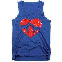 Black Yellow Chocolate Lab Heart Valentine's Day Labrador Gift Tank Top