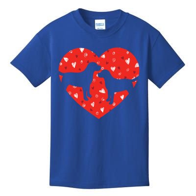 Black Yellow Chocolate Lab Heart Valentine's Day Labrador Gift Kids T-Shirt