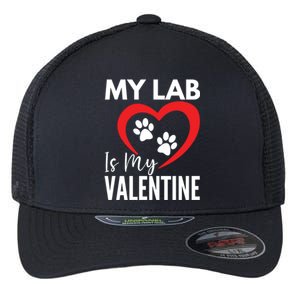 Black Yellow Chocolate Lab Is My Valentine's Day Labrador Gift Flexfit Unipanel Trucker Cap