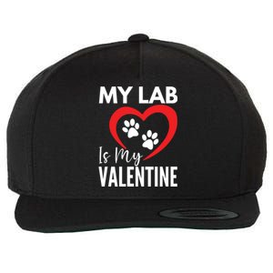 Black Yellow Chocolate Lab Is My Valentine's Day Labrador Gift Wool Snapback Cap