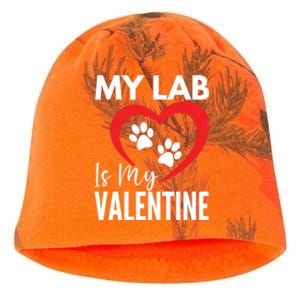 Black Yellow Chocolate Lab Is My Valentine's Day Labrador Gift Kati - Camo Knit Beanie