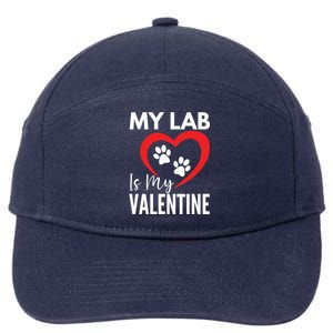 Black Yellow Chocolate Lab Is My Valentine's Day Labrador Gift 7-Panel Snapback Hat