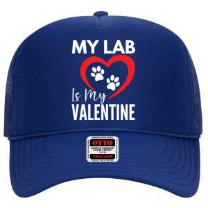 Black Yellow Chocolate Lab Is My Valentine's Day Labrador Gift High Crown Mesh Back Trucker Hat