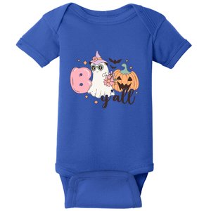 Boo Yall Cute Ghost Spooky Season Funny Halloween Costume Gift Baby Bodysuit