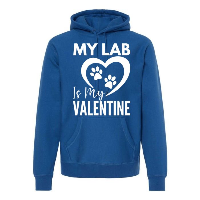 Black Yellow Chocolate Lab Is My Valentine's Day Labrador Gift Premium Hoodie