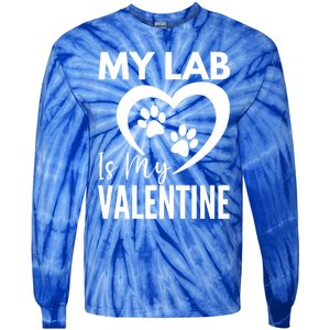 Black Yellow Chocolate Lab Is My Valentine's Day Labrador Gift Tie-Dye Long Sleeve Shirt