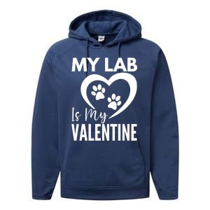 Black Yellow Chocolate Lab Is My Valentine's Day Labrador Gift Performance Fleece Hoodie